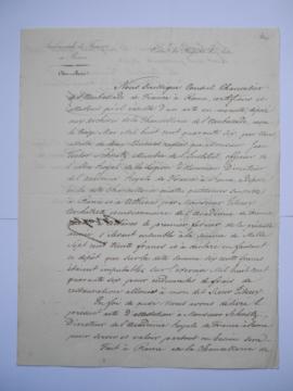 certificat du dépôt de quatre quittance de Philippe Auguste Titeux, architecte décédé à Athènes l...