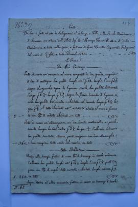 cahier de comptes et quittance pour les travaux de juillet à décembre 1832, du menuisier Giuseppe...