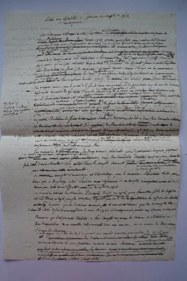 « Lettre au Ministre a joindre au compte de 1822 », de Charles Thévenin au ministre de l’Intérieu...