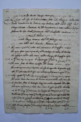 cahier de comptes et quittance pour les travaux du 18 mars au 7 juin 1830, des badigeonneurs Giov...