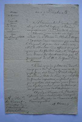 lettre informant que M. Dèspres, ex-pensionnaire, doit se rendre à Florence pour exécuter une cop...