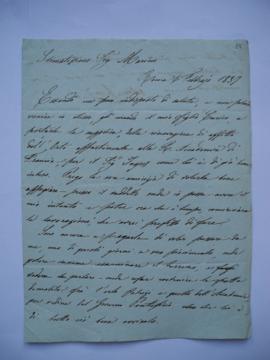 lettre du locataire Antonio Sernii à l’architecte de l’Académie Giuseppe Marini, fol. 86-87