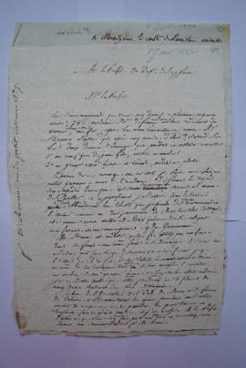 brouillon de lettre, de Charles Thévenin au préfet du département de la Seine, fol. 389