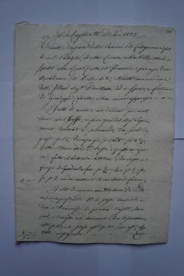 cahier de comptes et quittance pour les travaux de juillet à décembre 1822, du maître-menuisier G...