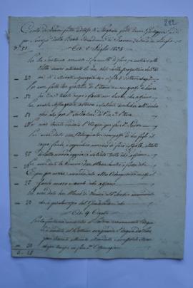 cahier de comptes et quittance pour les travaux de juillet à novembre 1834, de l’étameur Giuseppe...