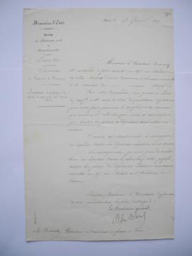 invitation à produire les pièces des dépenses de l’exercice 1855