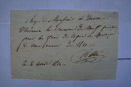 deux quittances pour les frais de copie de musique, de Désiré Batton à Charles Thévenin, fol. 61-62
