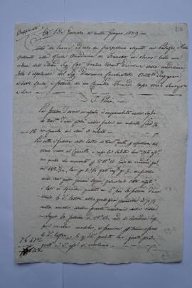 cahier de comptes et quittance pour les travaux de janvier à juin 1829, du tailleur de pierre Cam...