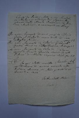 quatre factures et quittances, du mouleur Benedetto Malpieri à Charles Thévenin, fol. 152-155