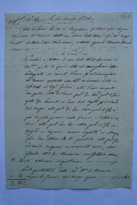 compte et quittance des travaux faits le 14 mars 1834, du tailleur de pierre Camillo Focardi à Ho...