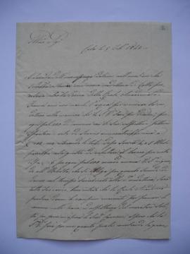 lettre du maître menuisier, Pietro Maes à l’architecte de l’Académie Giuseppe Marini, fol. 96-97