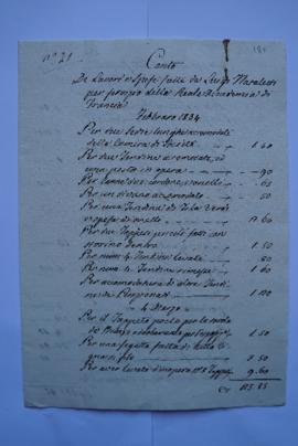 cahier de comptes, du tapissier Luigi Nataletti à Horace Vernet, fol. 181-182bis