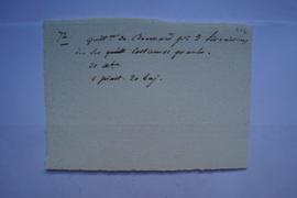 note sur la quittance de Bonnard pour trois livraisons de ses costumes, fol. 444