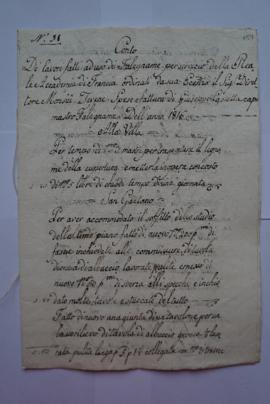 cahier de comptes et quittance pour les travaux réalisés dans l’année 1816, du maître-menuisier G...