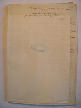 « papiers relatifs aux Comptes de Mons. Lavaggi », fol. 107
