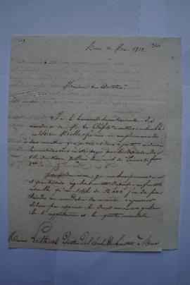 lettre accompagnant six mandats du préfet, de Poeydavant, payeur de la 30e Division, à Lethière, ...