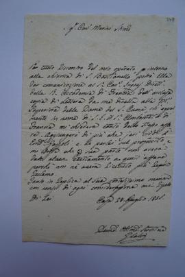 lettre transmettant la copie d’un communiqué à la supérieure des Dames du Sacré Coeur, de G. Salv...