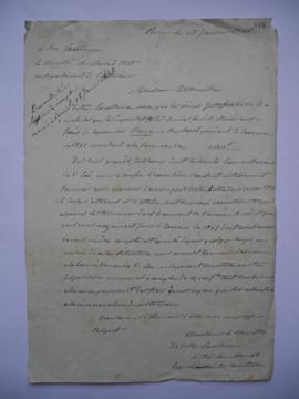 lettre demandant un septième acompte pour les frais de copies des Chambres de Raphaël pendant l’e...