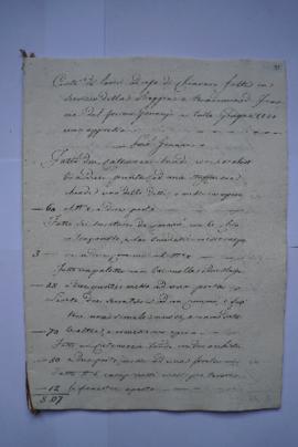 cahier de comptes et quittance pour les travaux du 1er janvier au juin 1821, du serrurier Françoi...