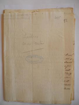 « Lettres sans date » : lettres, note manuscrite, fol. 455 à 492bis