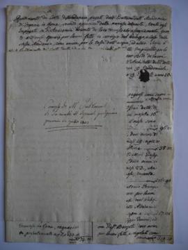 « Compte de M. Sublairas de la recette des depenses jusqu’au premier de septembre 1801 » : état d...
