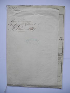 « Pièces à l’appui du Compte Général de l’Exercice 1847 », pochette contenant les folios 1bis-29,...