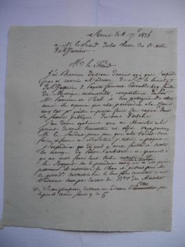lettre informant de l’envoi des feuilles de musique manuscrites de Pansero et Roll, compositeurs,...