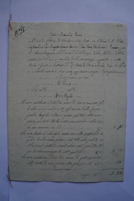 cahier des comptes et quittance pour les travaux du 2 avril 1838, des peintres en bâtiment Giovan...