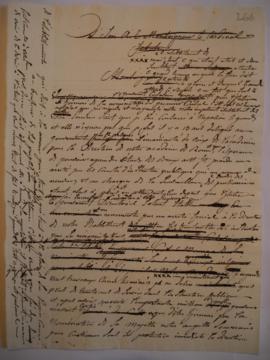 Brouillon de lettre de Joseph-Benoît Suvée au cardinal Fesch, fol. 266
