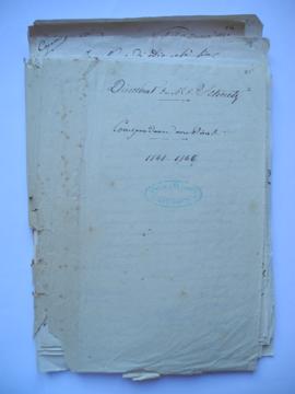 « Directorat de M. Schnetz. Correspondance avec Divers. 1841-1846 », pochette contenant les folio...