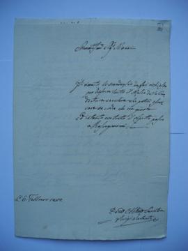 lettre transmettant le devis pour les travaux sur la conduite d’eau, de Luigi Valenti, ouvrier, à...