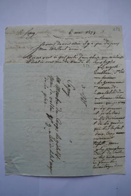 lettre demandant de mettre Auguste, fils de Lethière, dans une école militaire, de Lethière à Sap...