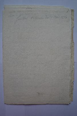 « feuilles originales des 7 mois 1816 », pochette contenant les fol. 2 à 8