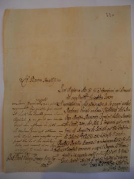 Billet informant d’une dette de Mme Pericolo envers Filippo Ferrini, maître maçon, de Paolo Benzi...