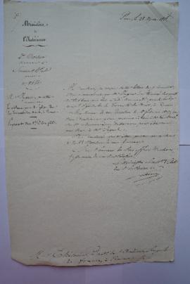 lettre au sujet de l’esquisse d’Ingres pour le tableau de l’église de la Trinité des Monts et le ...