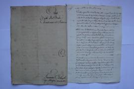 cahier des comptes et quittance pour les travaux du 10 février 1825, du maçon Andrea Romani à Pie...