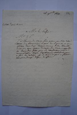 lettre avec une liste des personnes occupant des logements de la Trinité des Monts de Lethière To...