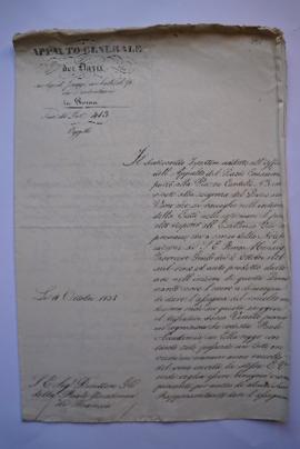 lettre réclamant la taxe sur le vin produit dans le potager de l’Académie, de l’inspecteur de la ...