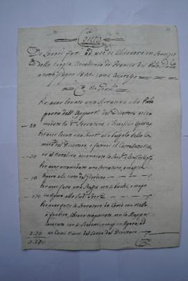 cahier des comptes et quittance pour les travaux du 1er janvier au juin 1823, du serrurier Franço...