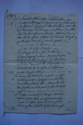 cahier des comptes et quittance pour les travaux de septembre à décembre 1826, du maçon Francesco...