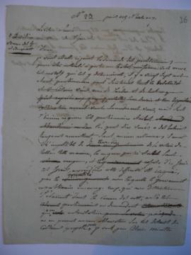 Brouillon de lettre concernant la demande des pensionnaires à porter un uniforme, de Joseph-Benoî...