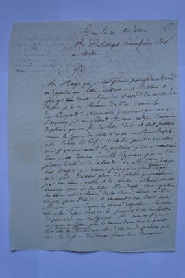 lettre de Lethière à Lesseps, commissaire impérial aux Îles ioniennes, fol. 45-45bis