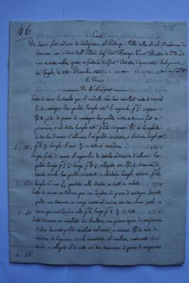 cahier de comptes et quittance pour les travaux de juillet à décembre 1833, du menuisier Giuseppe...