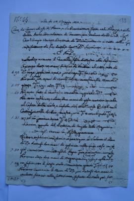 facture pour les travaux du 28 mai 1832, des badigeonneurs Giovanni Battista et Antonio Sturbinet...