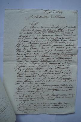 lettre jointe à une double expédition du compte des dépenses faites à Rome et à Civitavecchia dep...