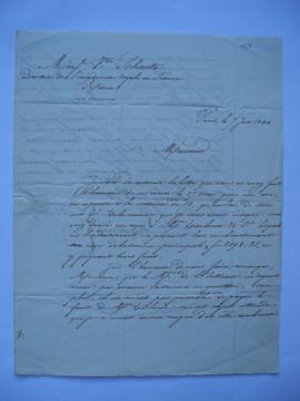 lettre concernant le compte de l’Académie pendant l’exercice 1843 et les moyens de remboursement,...