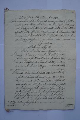cahier de comptes et quittance pour les travaux du juillet au décembre 1819, du maître-maçon Fran...