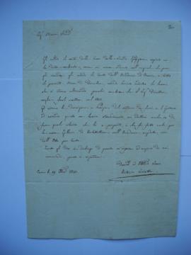 lettre transmettant la facture pour des caisses du 2nd envoi, d’Antonio Cassetta, maître menuisie...