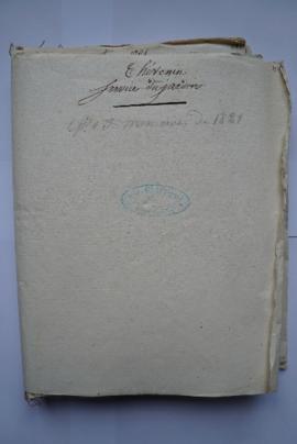 « Thévenin. [Cptes et memoires de 1821] », pochette contenant les fol. 198 à 378, fol. 197, 379