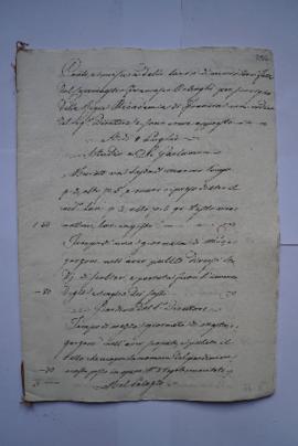 cahier de comptes et quittance pour les travaux de juillet à décembre 1822, du maçon Francesco Os...